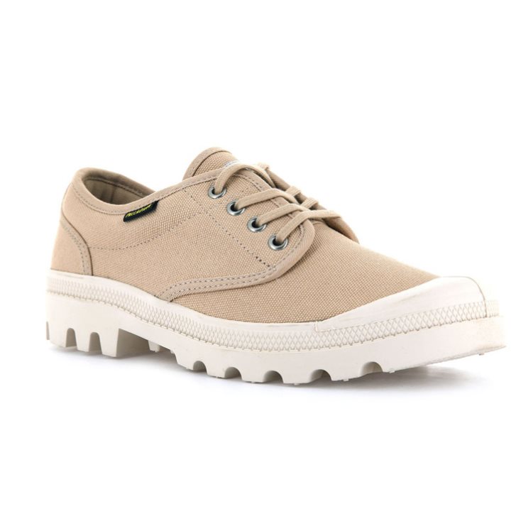 Palladium Pallabrousse Women's Oxfords Shoes Khaki | UK Z538-MEB